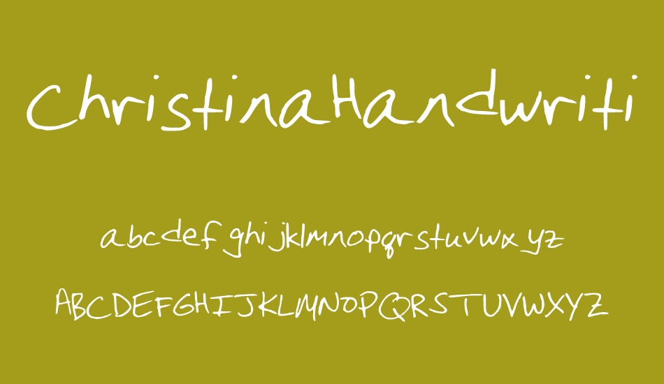 ChristinaHandwriting font