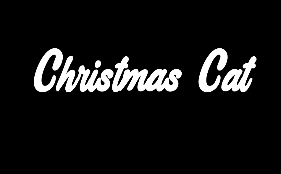 Christmas Cat font big