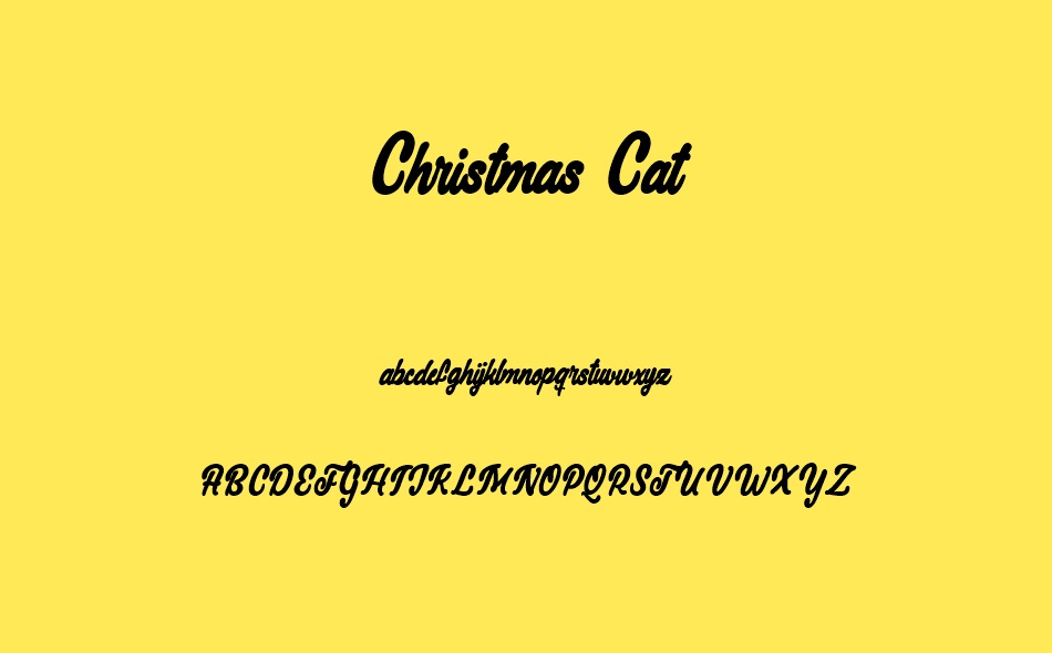 Christmas Cat font