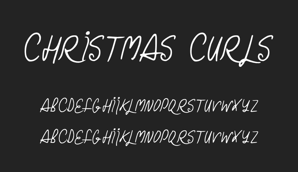 Christmas Curls font