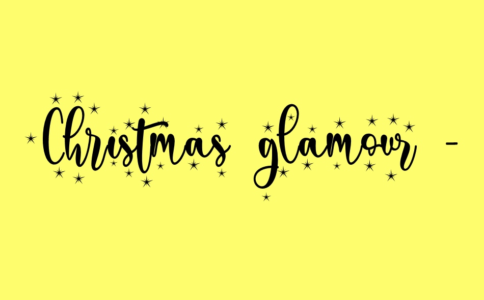 Christmas Glamour font big