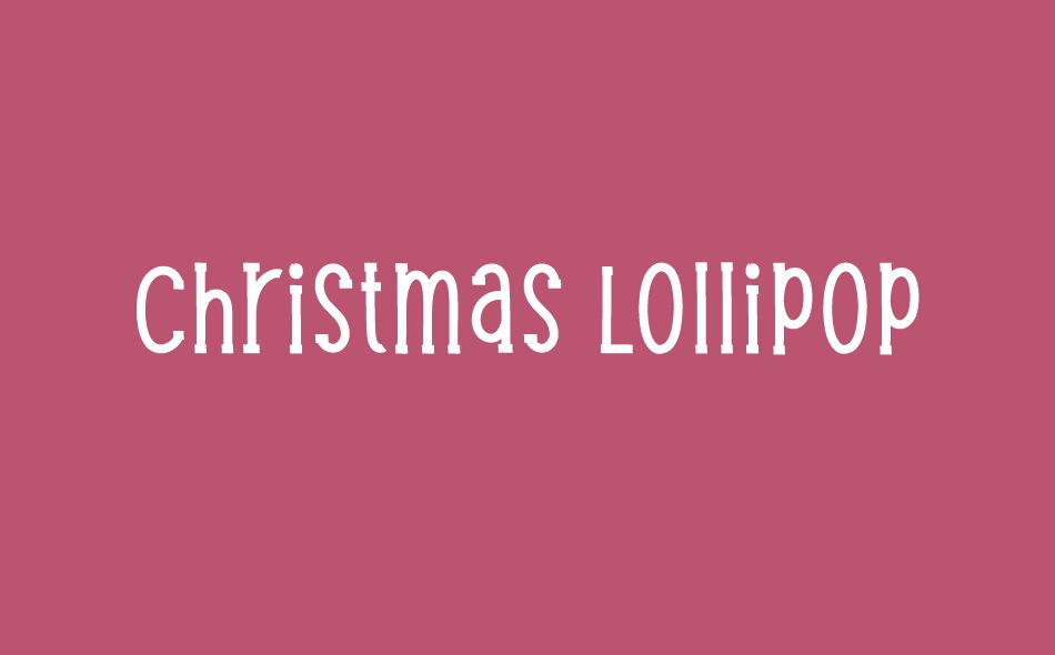 Christmas Lollipop font big