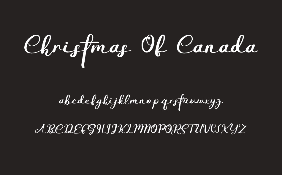 Christmas of Canada font