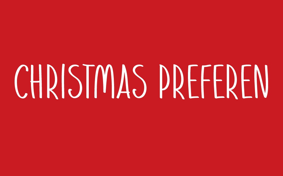 Christmas Preference font big