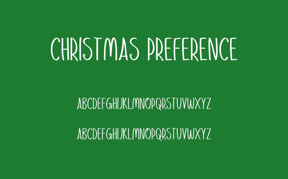 Christmas Preference font