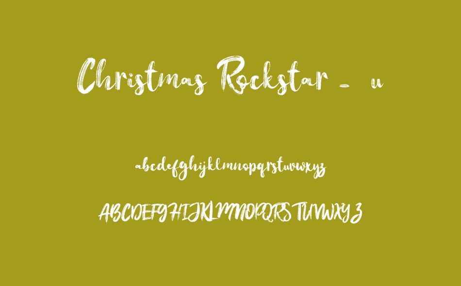 Christmas Rockstar font