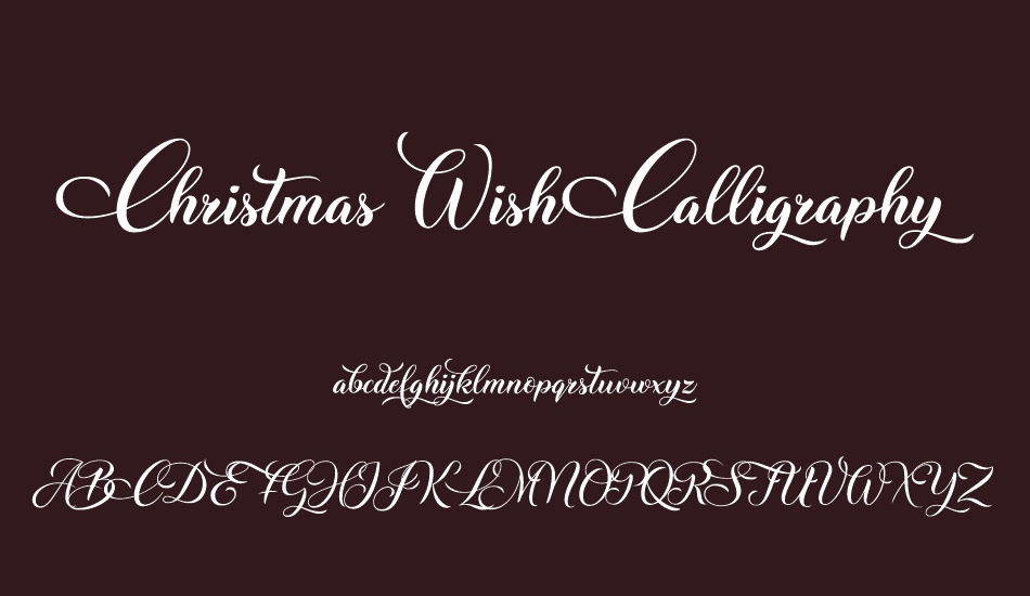 Christmas Wish Calligraphy font