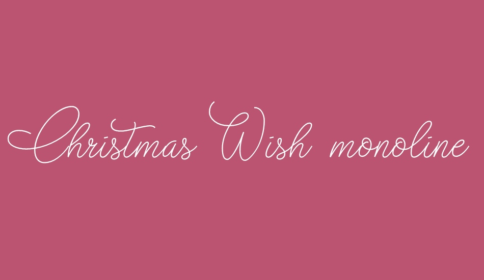 Christmas Wish monoline font big