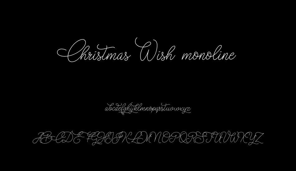 Christmas Wish monoline font