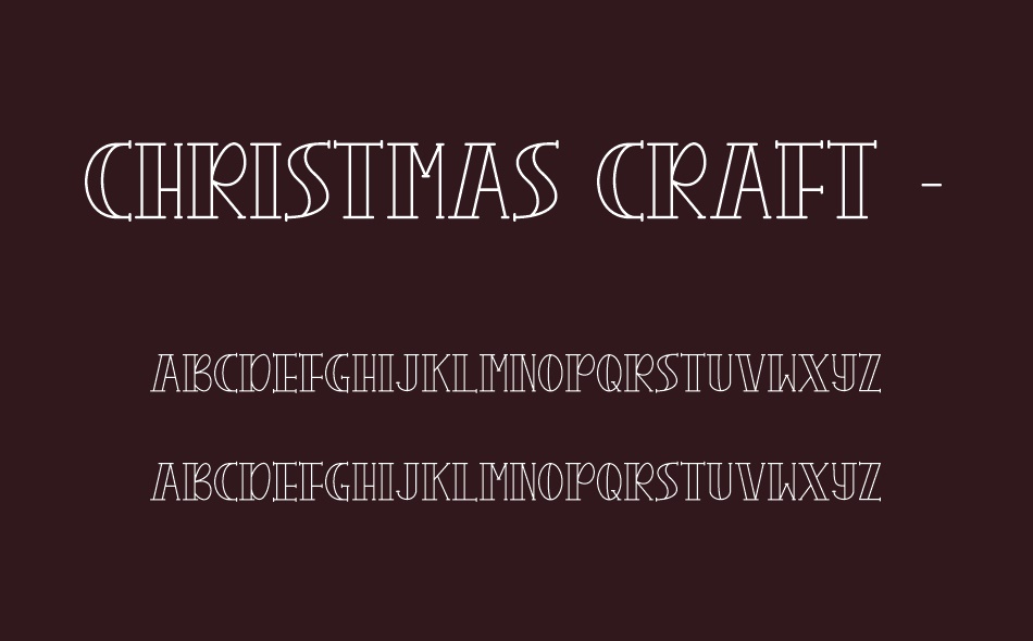 Christmas Craft font