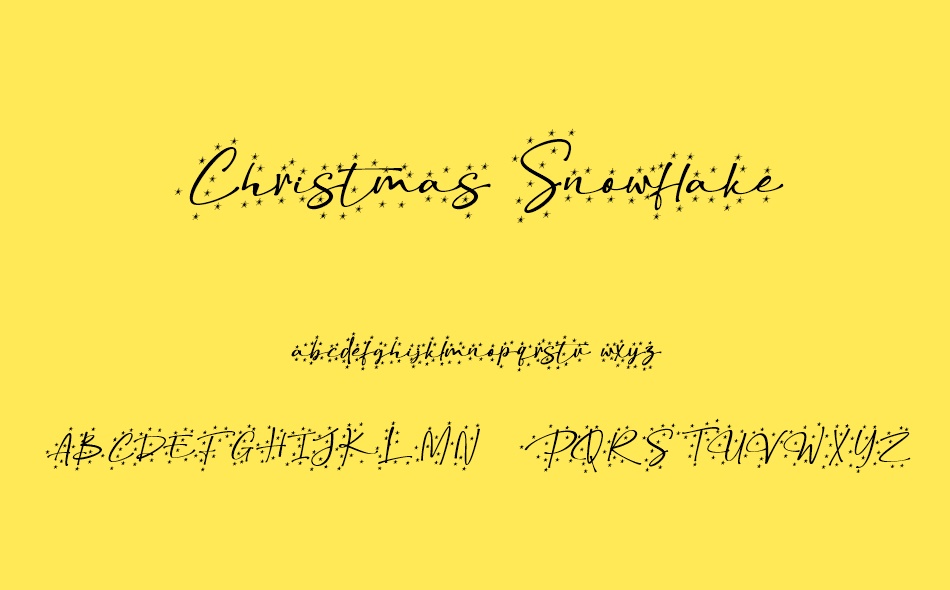 Christmas Snowflake font