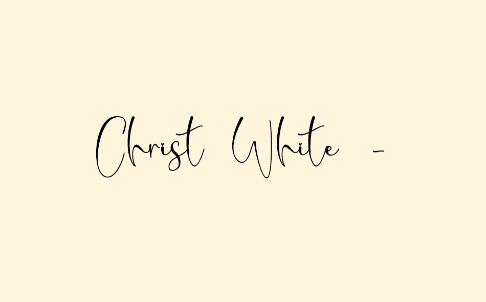 Christ White font big