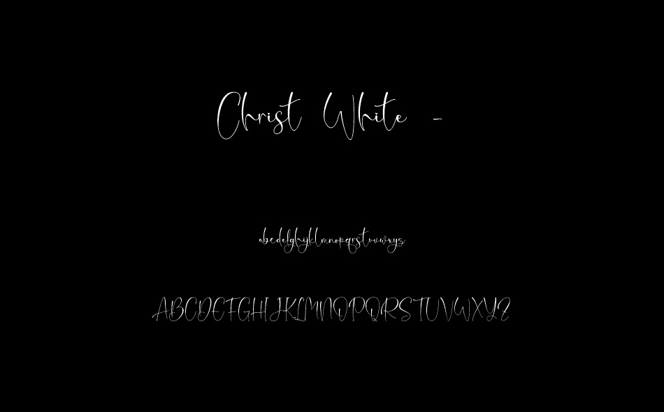 Christ White font