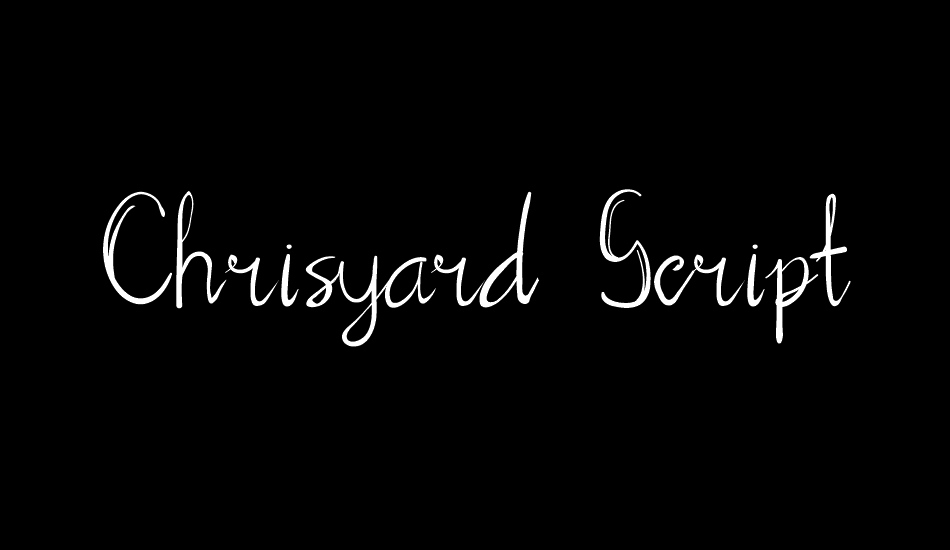 Chrisyard Script font big