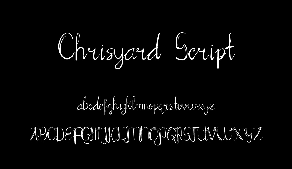 Chrisyard Script font