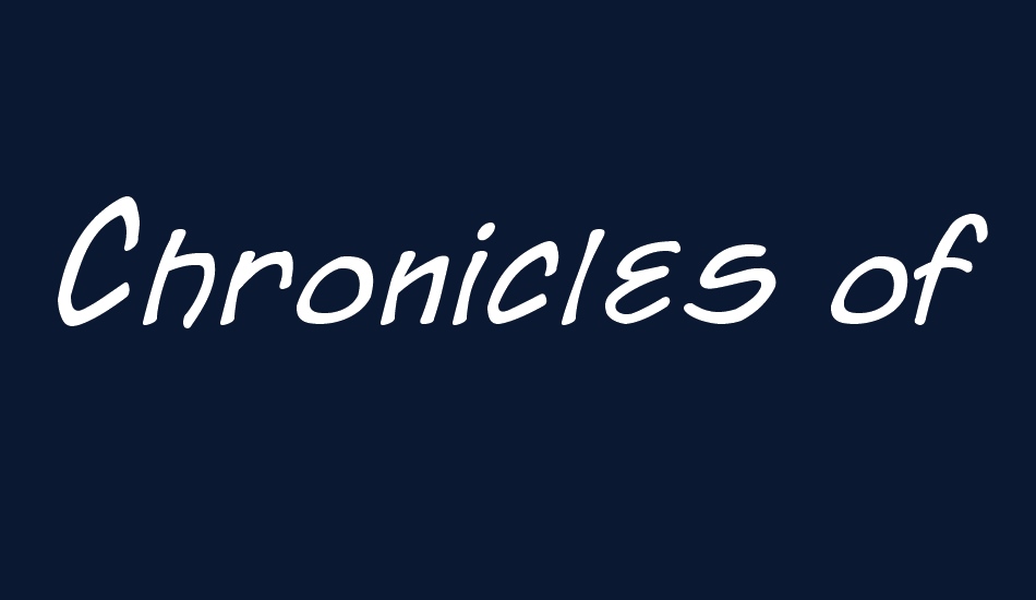 Chronicles of a Hero font big