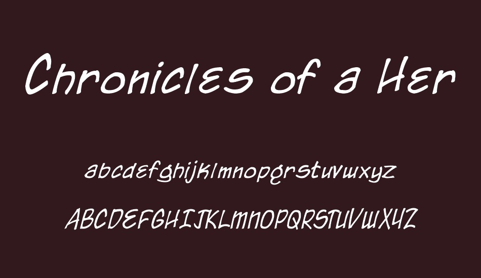 Chronicles of a Hero font