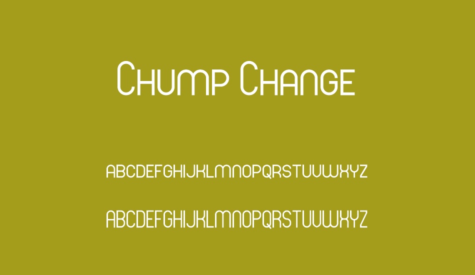 Chump Change font