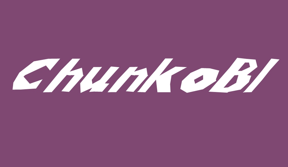 ChunkoBlockoSlantedWild font big