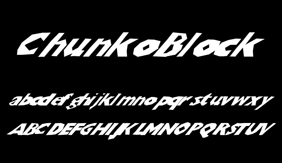 ChunkoBlockoSlantedWild font