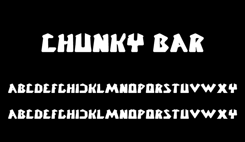 CHUNKY BAR font