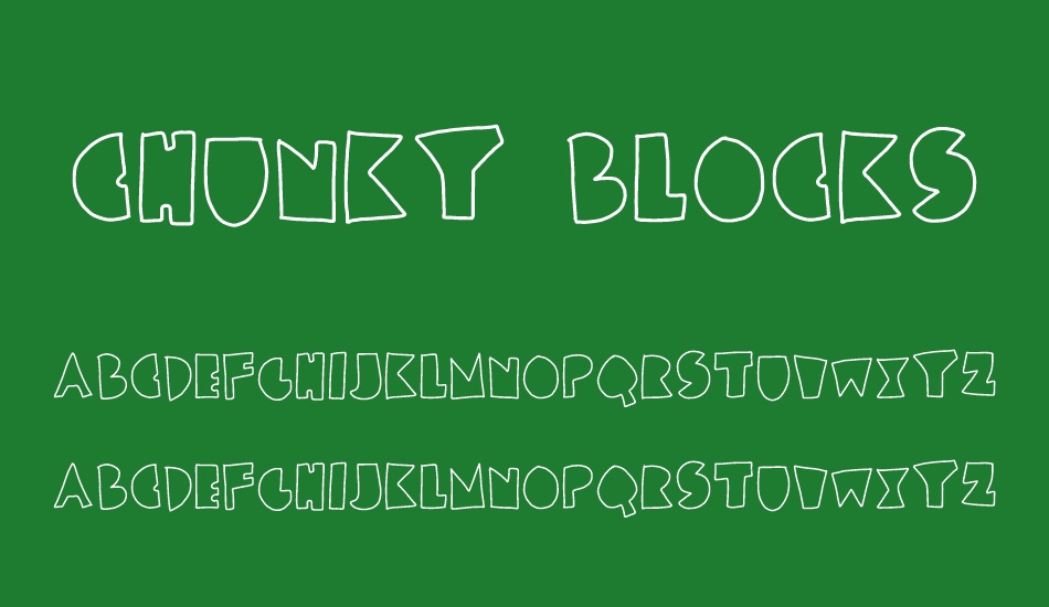 chunky blocks font