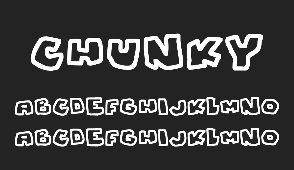 Chunky Boulder Outlines font