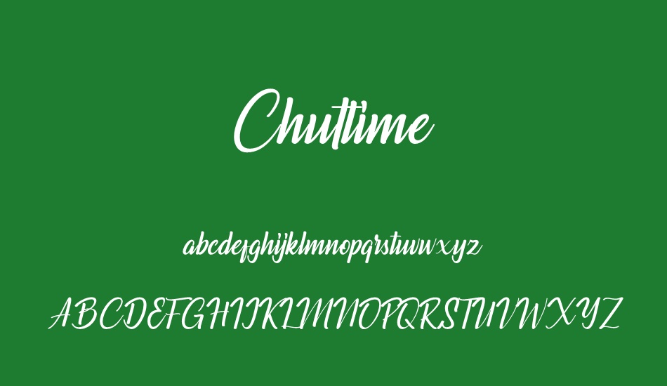 Chuttime Personal Use Only font