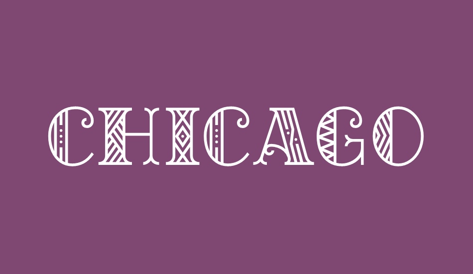 CHICAGO moonshine demo font big