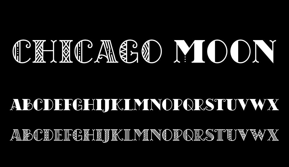 CHICAGO moonshine demo font