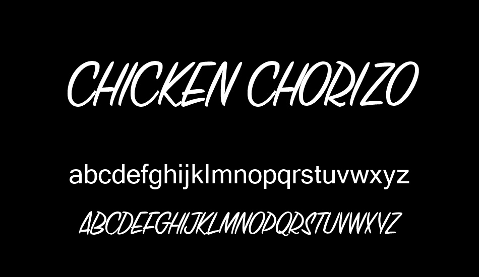 CHICKEN CHORIZO font