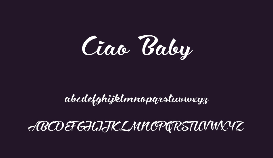 Ciao Baby font