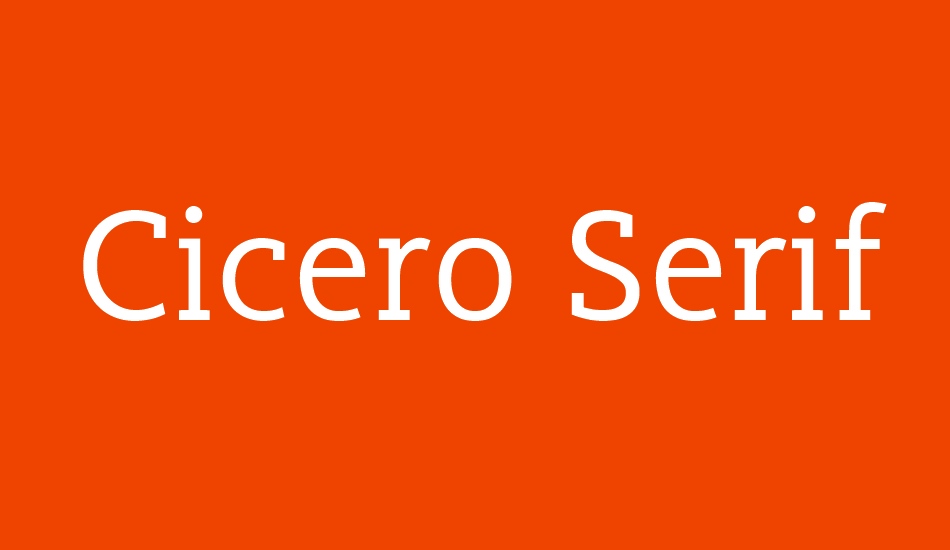 Cicero Serif font big