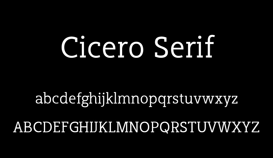 Cicero Serif font