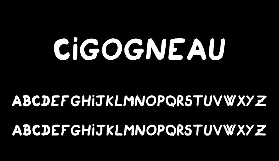 Cigogneau font