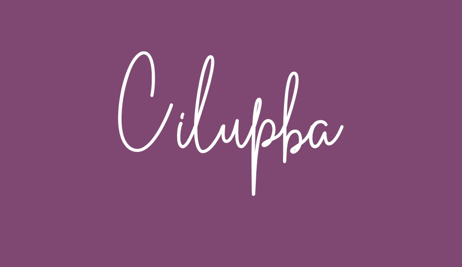 Cilupba font big