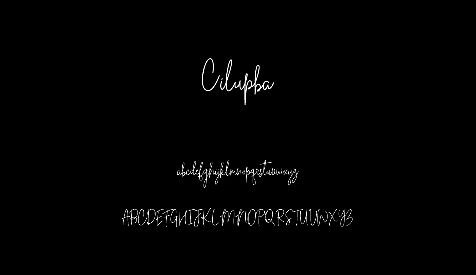 Cilupba font