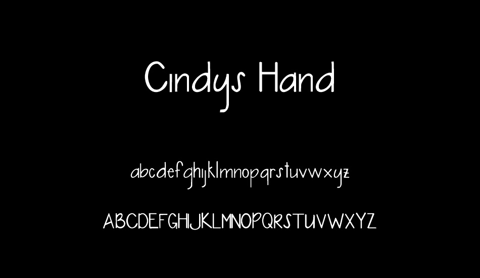 Cindys Hand font