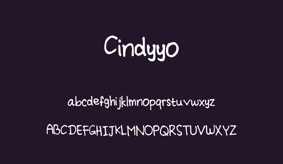 Cindyyo font