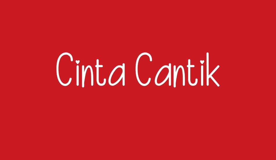 Cinta Cantik Free font big