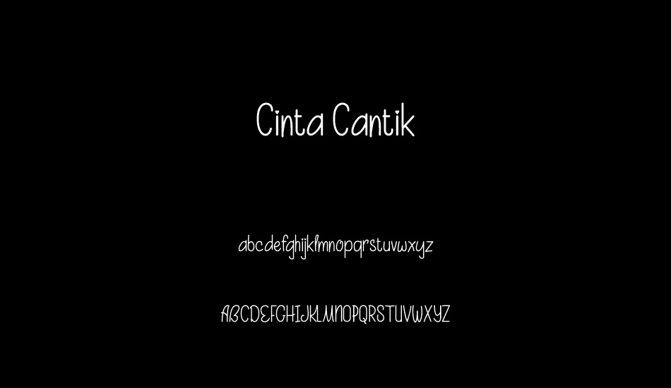 Cinta Cantik Free font