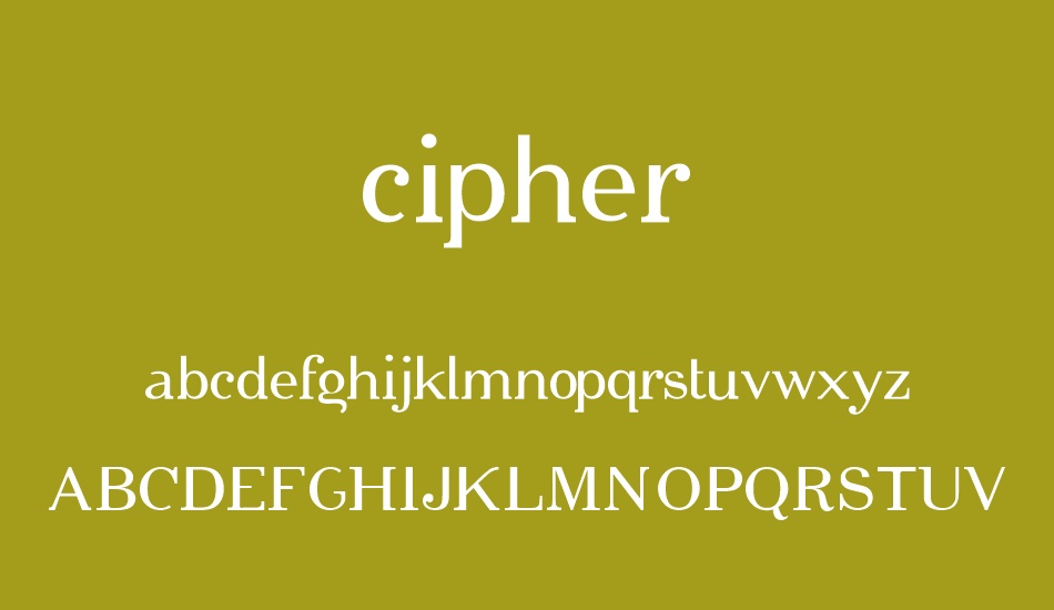 Cipher free font