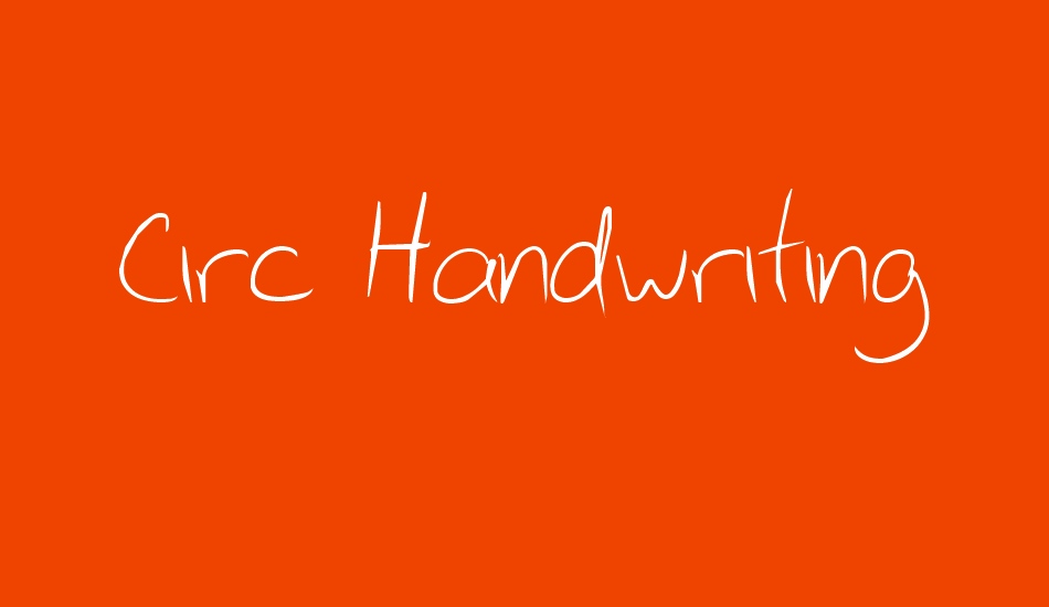 Circ Handwriting font big