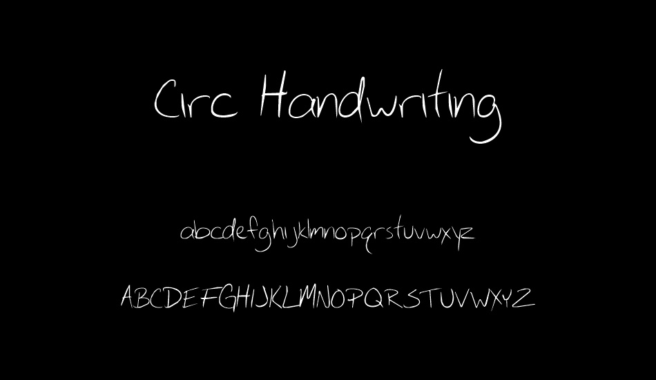 Circ Handwriting font