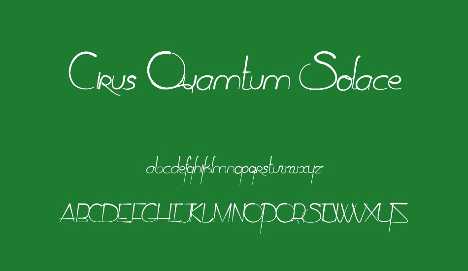 Cirus Quamtum Solace font