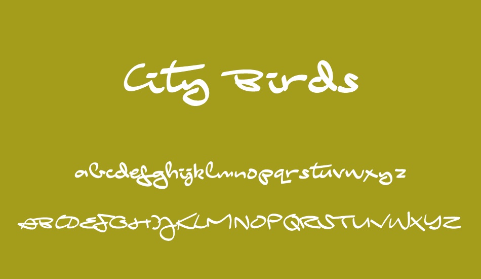 City Birds font