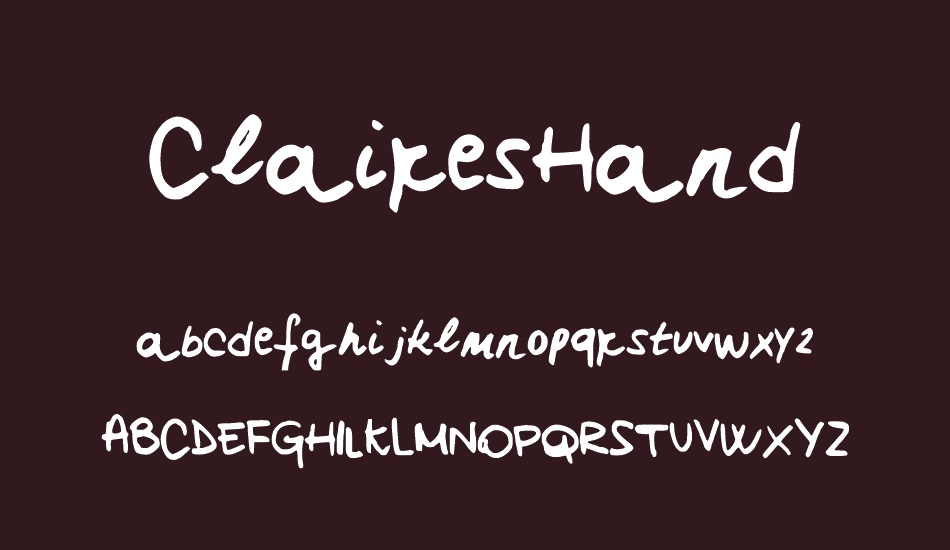 ClairesHand font