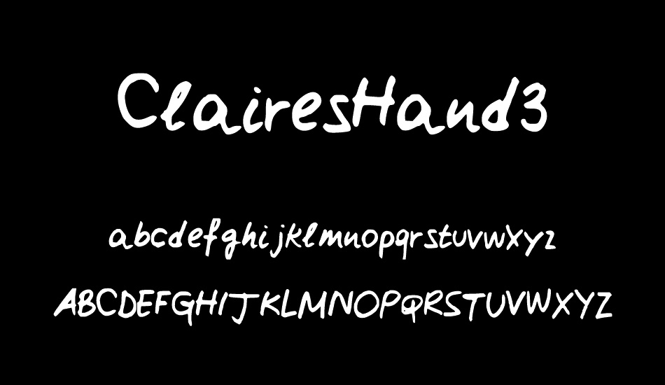 ClairesHand3 font