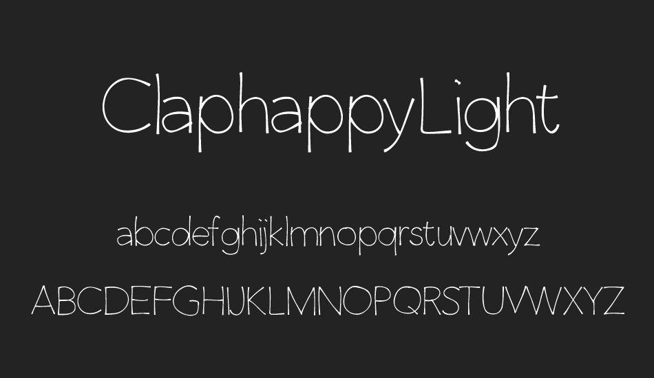 ClaphappyLight font