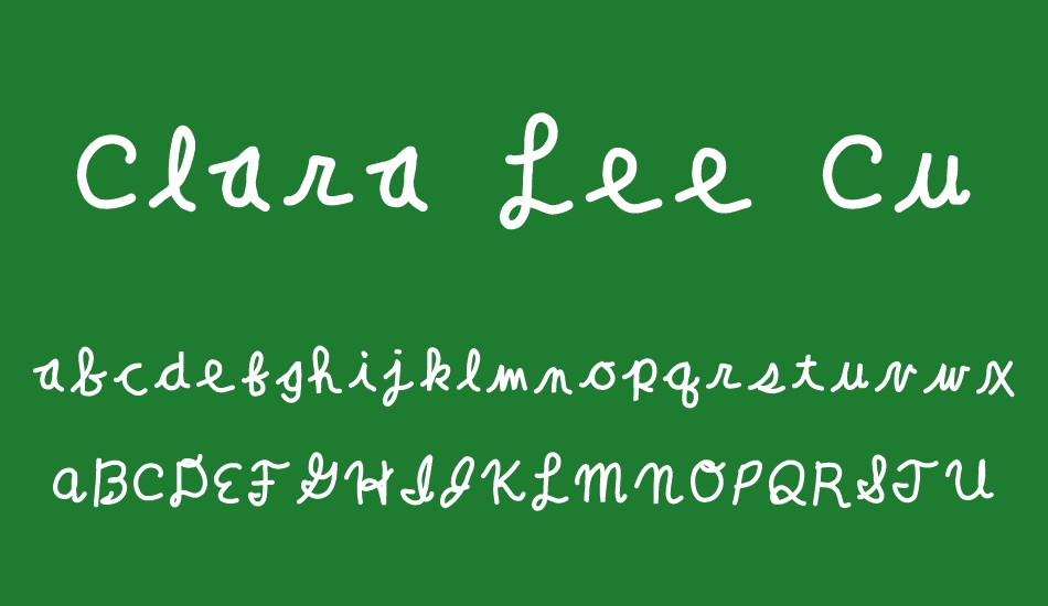 Clara Lee Cursive font